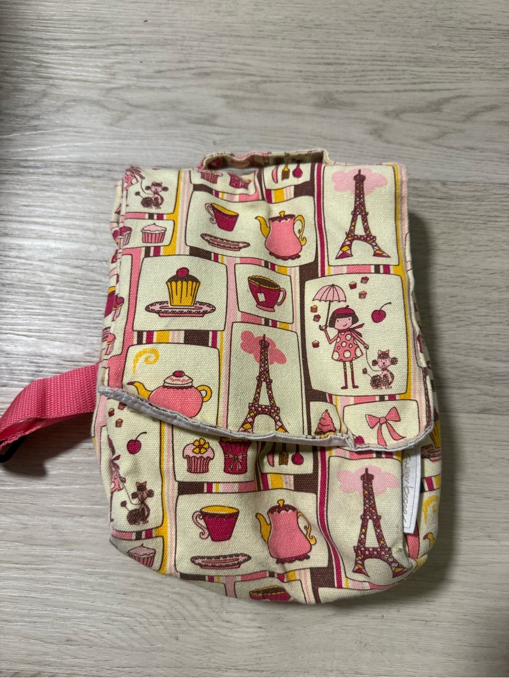 Sugar Booger Backpack Bag - Paris, Cupcakes Lunch Bag Insulated